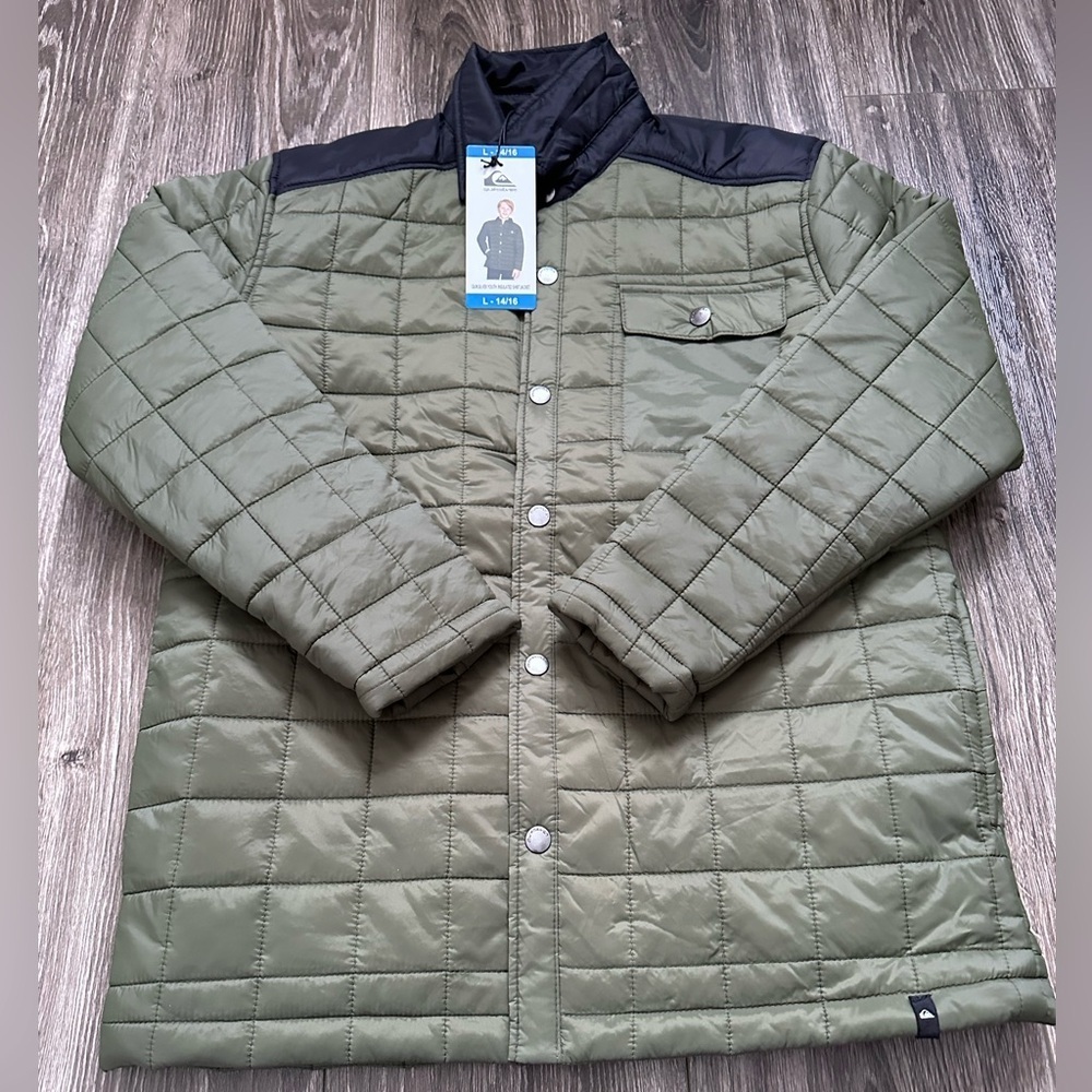 Quiksilver Youth Insulated Shirt Jacket Boys size Large 14/16